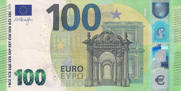 (033) European Union - P24UA - 100 Euro (2019-Draghi)